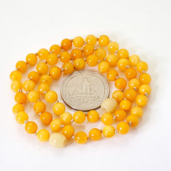 Real BALTIC AMBER Necklace, 100% NATURAL Handmade Butterscotch Amber Beads - Picture 8 of 13